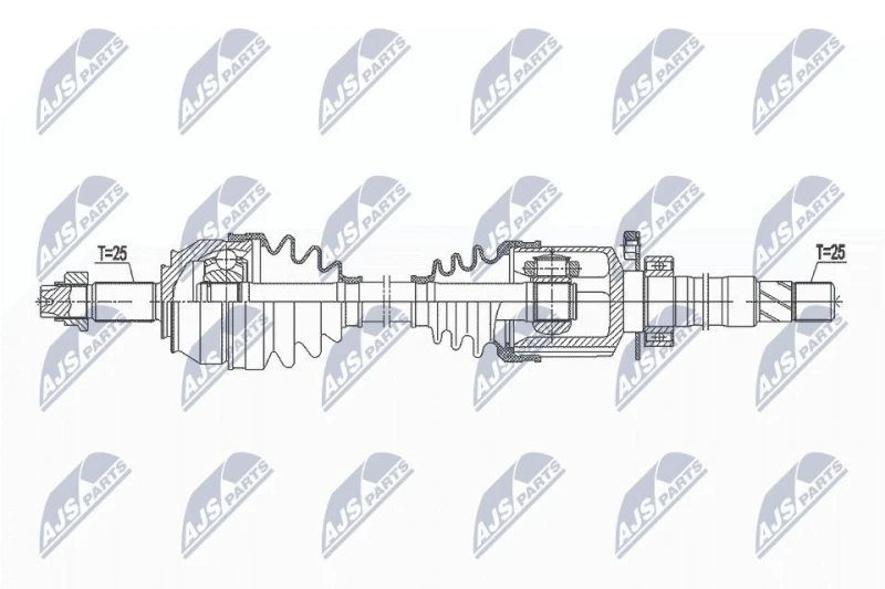 Image of NTY Drive shaft NTY NPW-FT-045