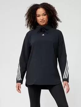 image of adidas Training Icons Longline Jumper, Black Size M Women