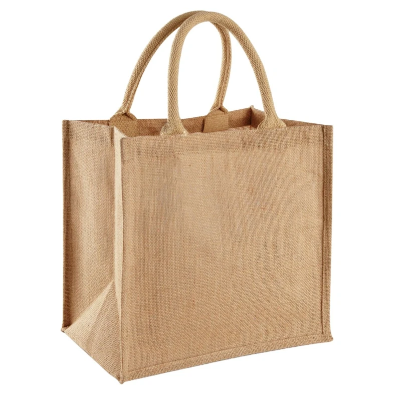Image of Westford Mill Womens Midi Jute Tote Bag in Natural Natural Female One Size