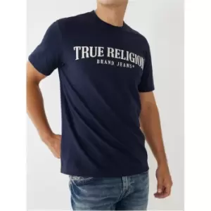 Image of True Religion Embroidered Arch T Shirt - Blue