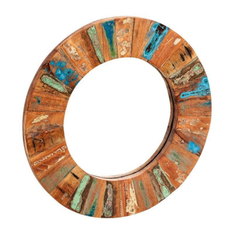 Image of Buttercup Farm Coastal Large Framed Mirror - Wood - L5 X W85 X H85 Cm
