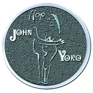 image of John Lennon - John & Yoko Pin Badge