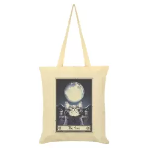 image of Deadly Tarot The Moon Felis Tote Bag (One Size) (Cream)