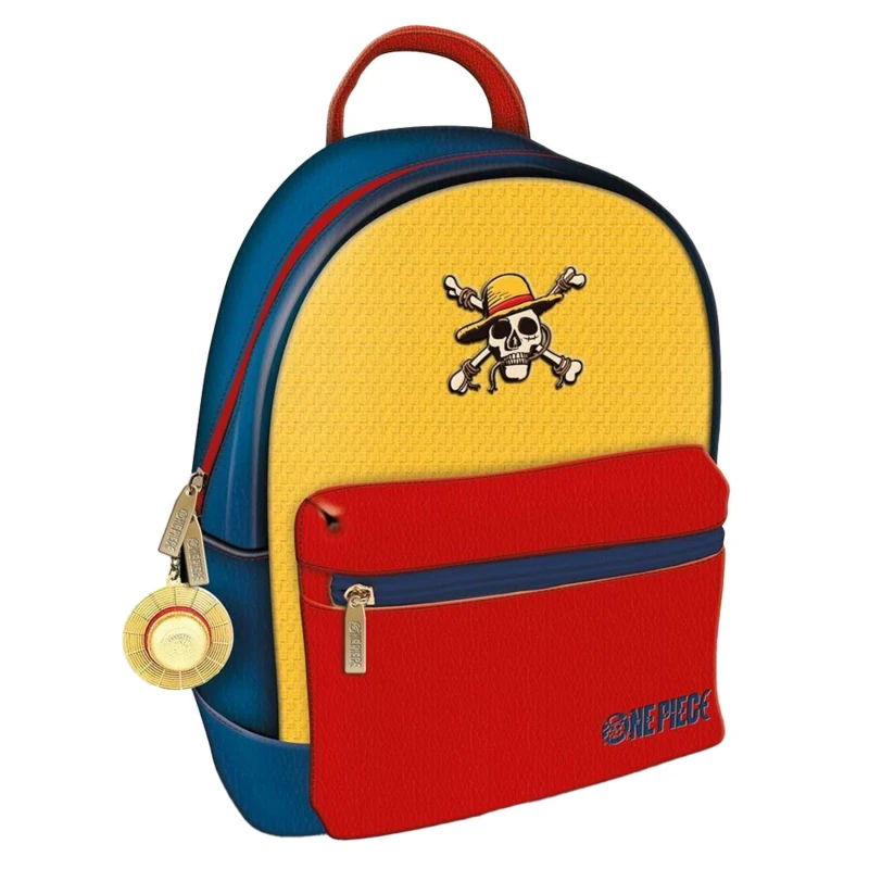 Image of One Piece Mens Luffy Backpack in Dark Red Dark Red Male