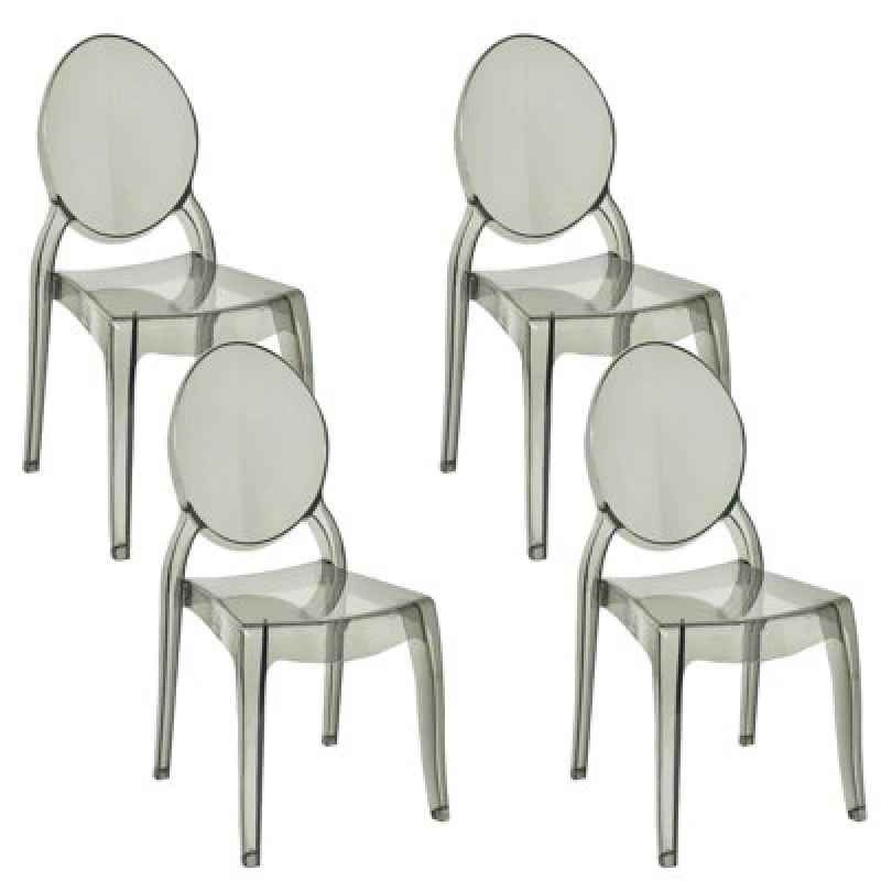 Image of Beliani Set Of 4 Dining Chairs Merton Black