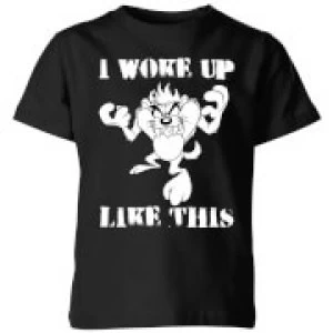 image of Looney Tunes I Woke Up Like This Kids T-Shirt - Black - 11-12 Years