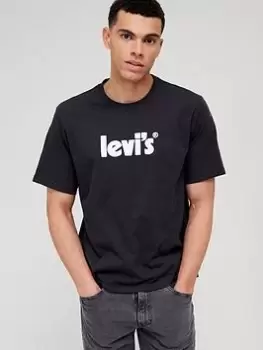 Levis Poster Logo T-Shirt - Black, Size L, Men