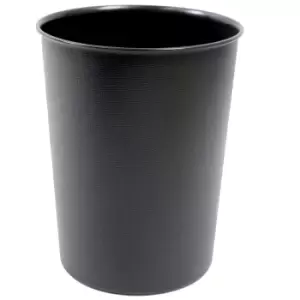 image of JVL Quality Vibrance Lightweight Waste Paper Basket Bin Plastic Black