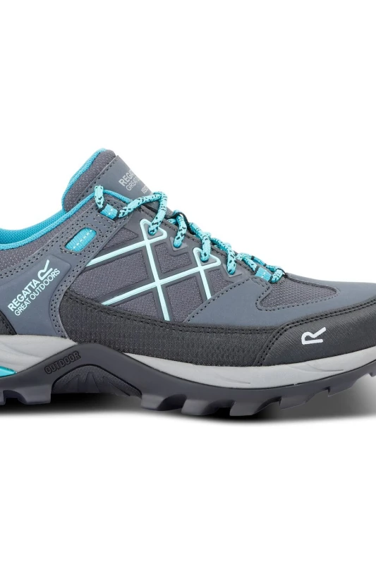 Image of Regatta Womens 'Lady Samaris III' Waterproof Low Walking Shoes in Mid Grey Size: 4 Mid Grey Female 4