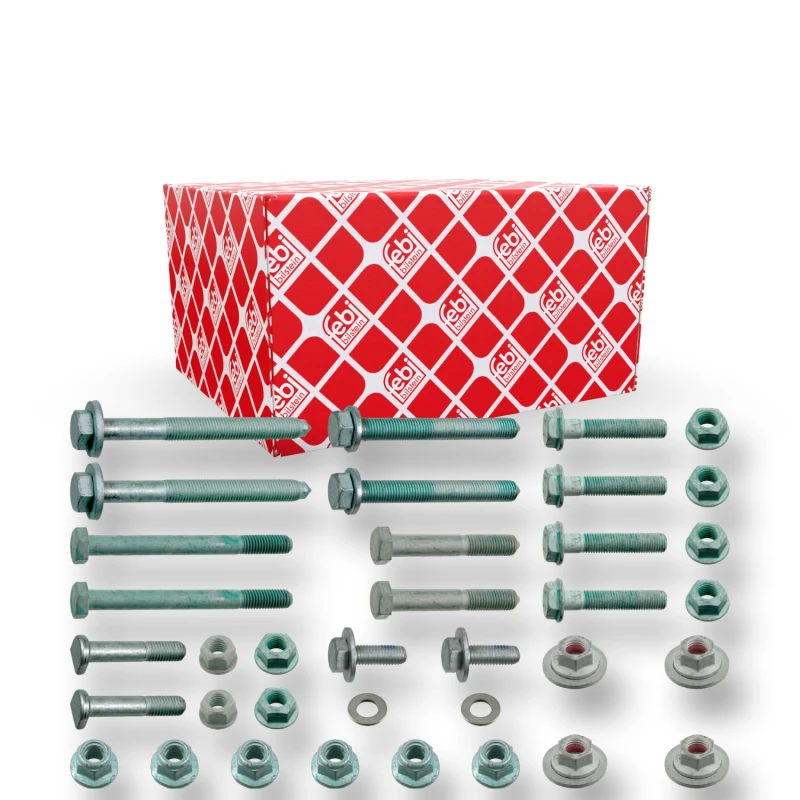 Image of FEBI BILSTEIN 24808 Mounting Kit, control lever Front Axle Mounting Kit,control lever (1597)