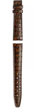 Image of IWC Strap Alligator Dark Brown For Butterfly Clasp XS