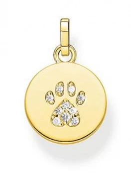 Thomas Sabo Gold Plated Sterling Silver Cat Paw Pendant Necklace