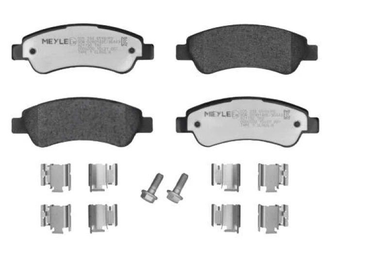 Image of MEYLE 025 244 6519/PD Brake pad set Rear Axle, not prepared for wear warning indicator, MEYLE-PD Quality, with anti-squeak plate Brake Pad Set,disc b