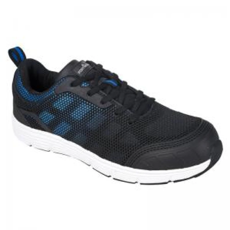 Image of Portwest Steelite Tove Safety Trainers FT15BKB36 Colour: Black / Blue