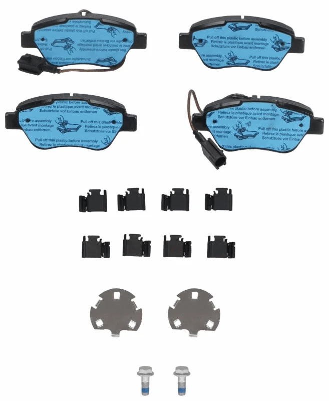 Image of TRW GDB1891 Brake pad set incl. wear warning contact, with accessories, with brake caliper screws Brake Pad Set,disc brake (402)