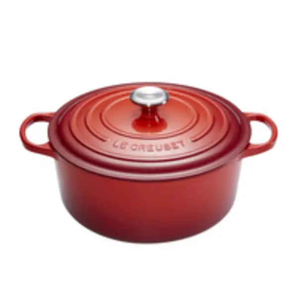 image of LE CREUSET 21177260602430 - 5.3 L - Round - Red - Cast iron - Enamel - Red 21177260602430