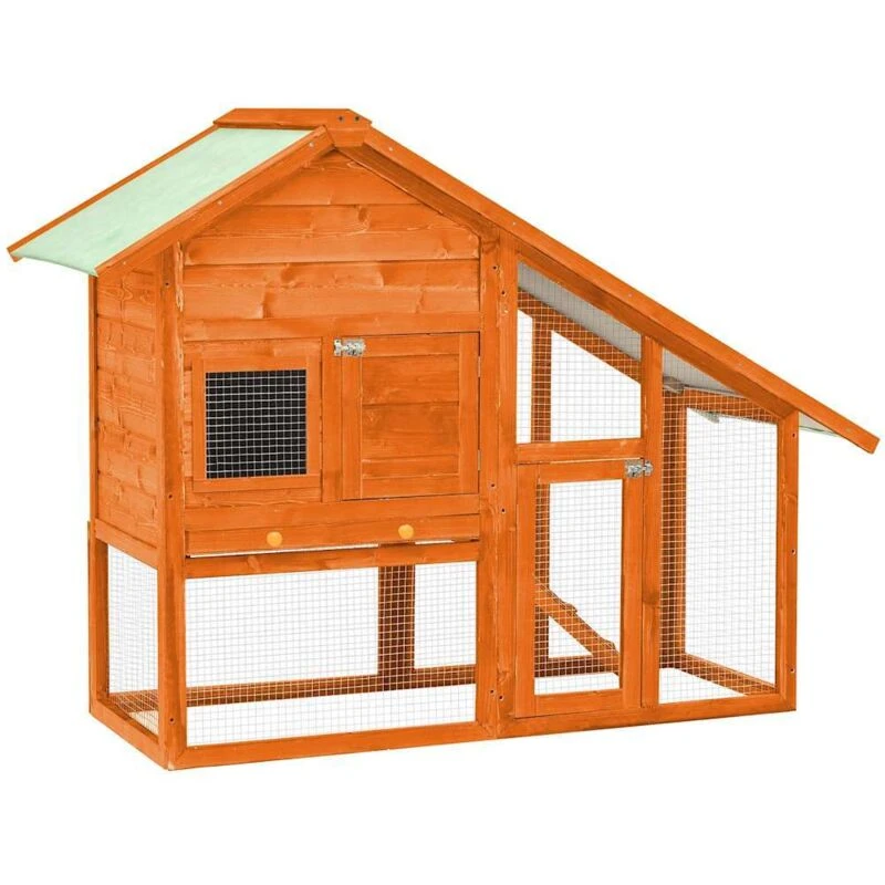 Image of VIDAXL Rabbit Hutch 140x63x120cm Solid Firwood Vidaxl 8719883737911