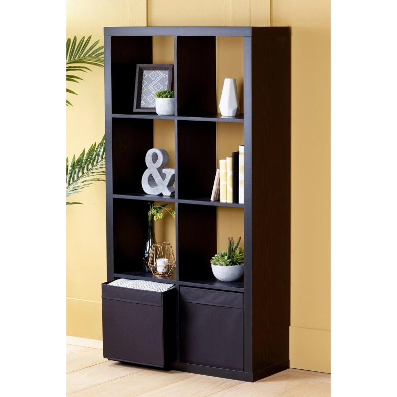 Image of Homelife Addison 8 Cube Shelving Unit - Black One Size