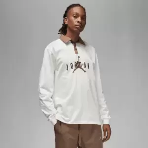 Image of Jordan M J Essential Rugby Top, Sail/Palomino/Palomino/Palomino, Male, Tops & Sweaters, DV7654-133