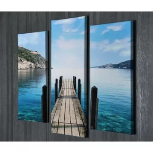 Image of UC69 Multicolor Decorative Canvas Painting (3 Pieces)