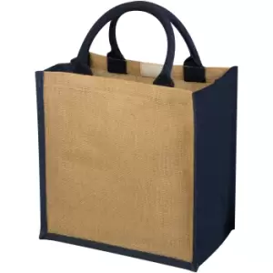 Image of Bullet Chennai Jute Gift Tote (30 x 19 x 30cm) (Natural/Navy)