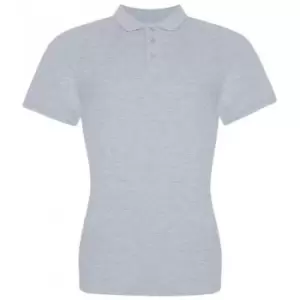 Image of Awdis Womens/Ladies Pique Cotton Polo Shirt (L) (Grey Heather)