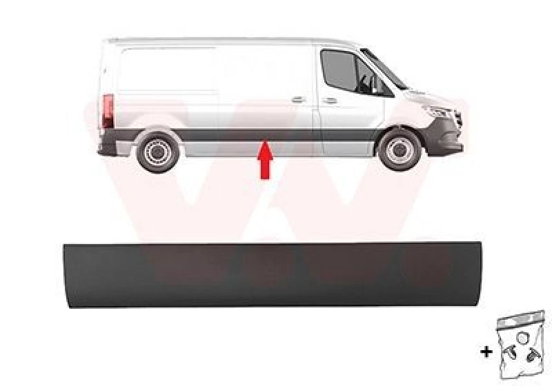 Image of VAN WEZEL Trim / Protective Strip, sidewall VAN WEZEL 2973424