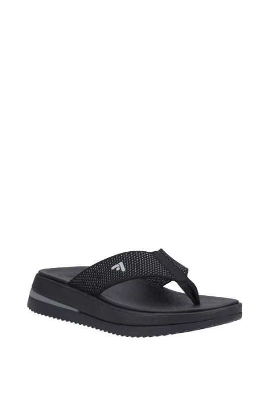 Image of Fitflop Womens Surff Two-tone Toe Post Sandals UK Size 7 (EU 41) Black FIT091-BLACK-7