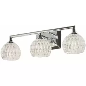 Image of Loops - IP44 3 Bulb Wall Light Sconce Polished Chrome LED G9 3.5W Bulb d02343