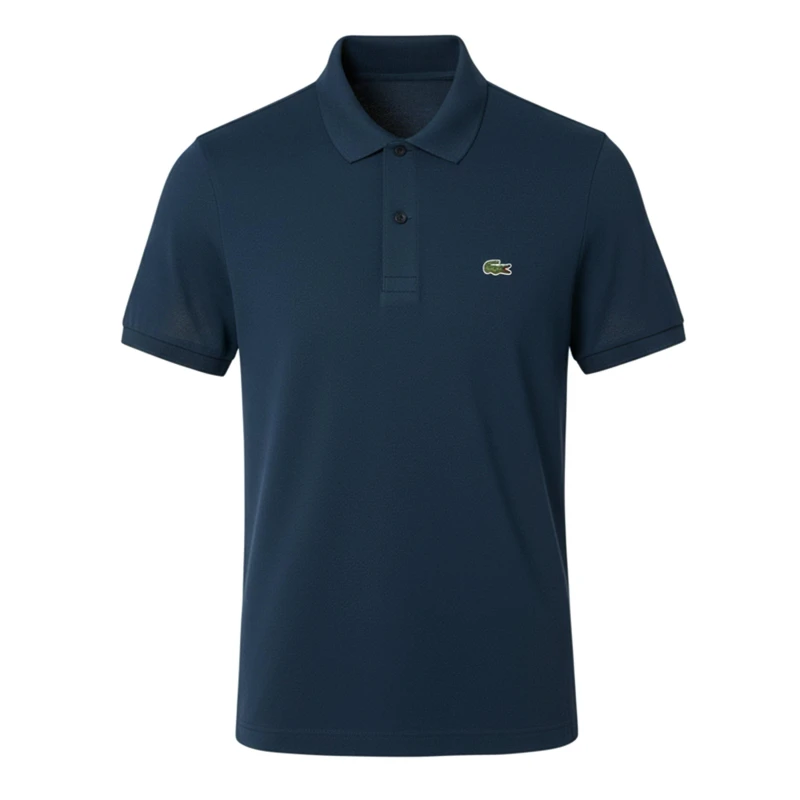 Image of Lacoste Slim-Fit L.12.12 Pique Polo Shirt Blue male XS