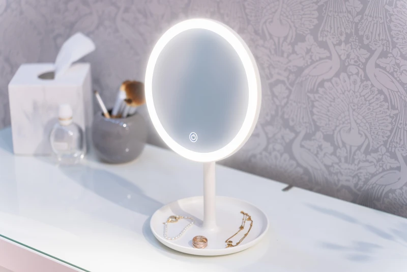 Image of ValueLights LED Make Up Mirror with Bluetooth Speaker White