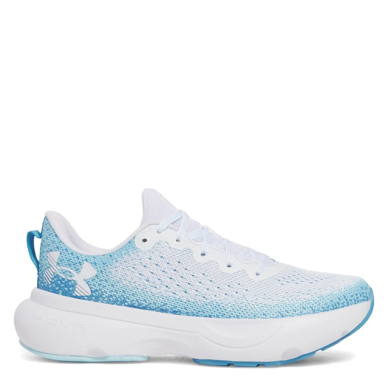 Image of Under Armour Womens Infinite Road Running Shoes White/Blue female 4 (37.5)