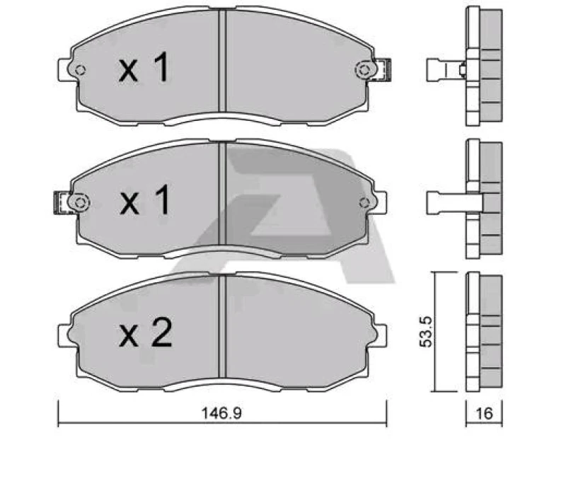 Image of AISIN Brake pad set AISIN BPHY-1902