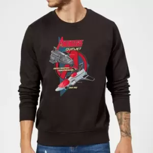 Image of Marvel The Avengers Quinjet Sweatshirt - Black - L - Black