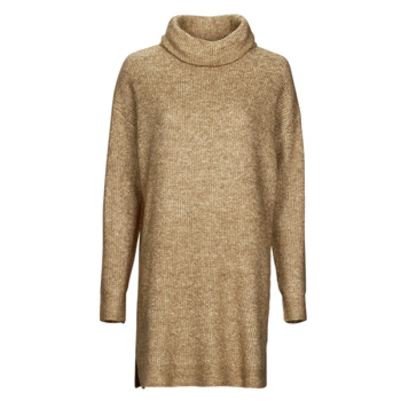 Image of Vila Cilia Rollneck Dress - Beige Beige 10