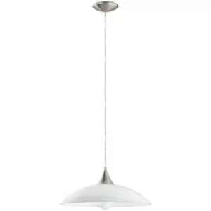 Lazolo - 1 Light Dome Ceiling Pendant Satin Nickel, E27 - Eglo