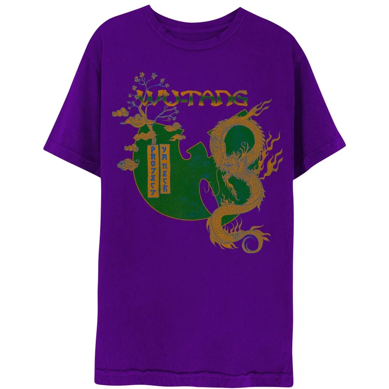 Image of Wu-Tang Clan Mens Dragon Bonsai T-Shirt in Purple Size: Medium Purple Male M