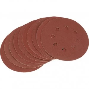 Image of Draper Hook and Loop Sanding Discs 125mm 125mm 100g Pack of 10