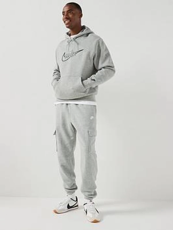 Image of Nike Sportswear Club Fleece Mens Cargo Pants - Grey Male S