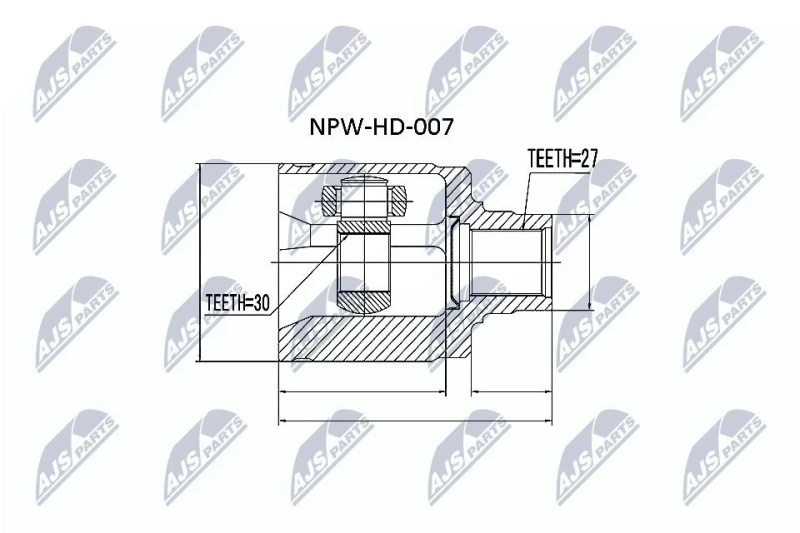 Image of NTY CV joint kit NTY NPW-HD-007