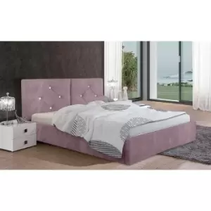 Image of Envisage Trade - Cubana Upholstered Beds - Plush Velvet, King Size Frame, Pink - Pink