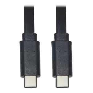 Image of Tripp Lite U040-006-C-FL USB-C Flat Cable (M/M), USB 2.0, Black, 6...