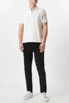 Image of Mens Slim Fit Black Chino Trousers