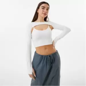 image of Jack Wills Tech Cut Out Top - Cream