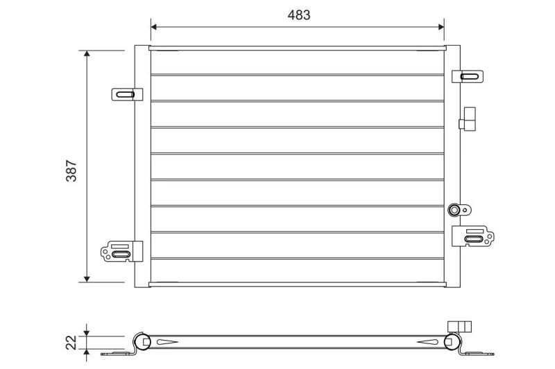 Image of Air conditioning condenser VALEO 822754