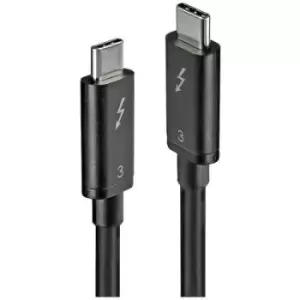 Image of LINDY Thunderbolt cable Thunderbolt 3 USB-C plug, USB-C plug 0.80 m Black 41558
