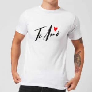 Image of Te Amo Script T-Shirt - White - 3XL