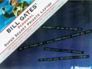 Image of Bill Gates personal super secret private laptop by Henry Beard