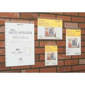Image of Wall Sign Holder A4 Landscape Clear 46901