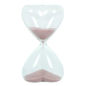 image of Blush Pink Heart Sand Timer